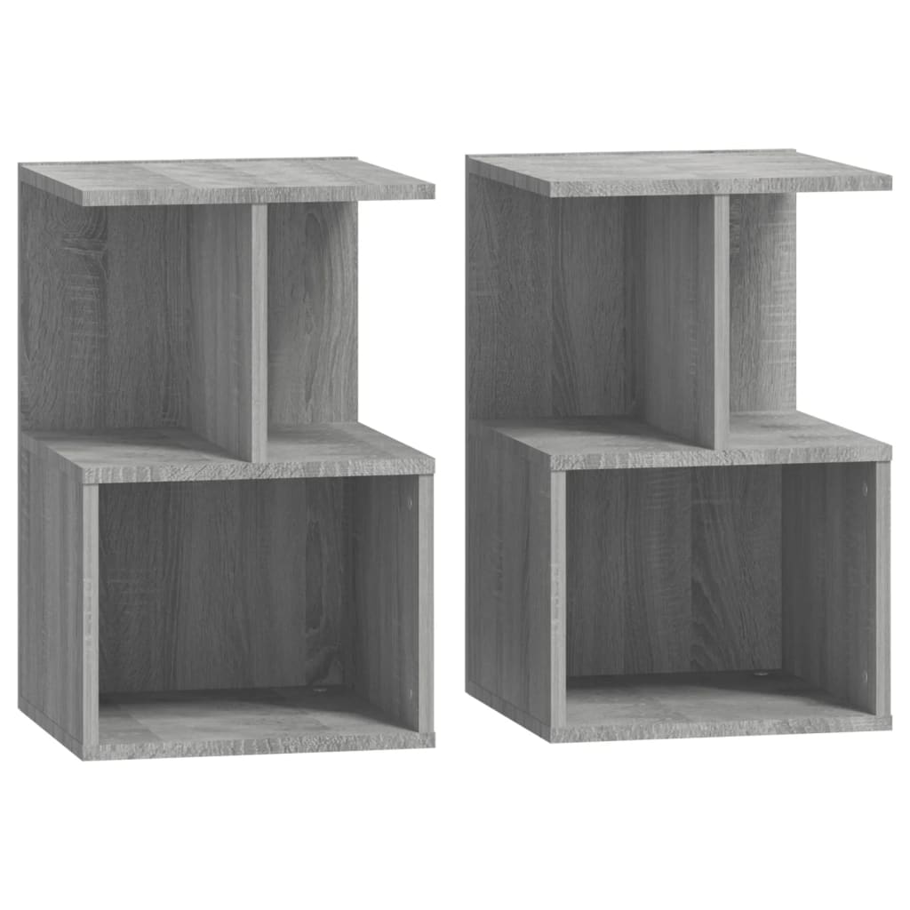 Tables de chevet 2 pcs Sonoma gris 35x35x55 cm Bois ingénierie - XIOS