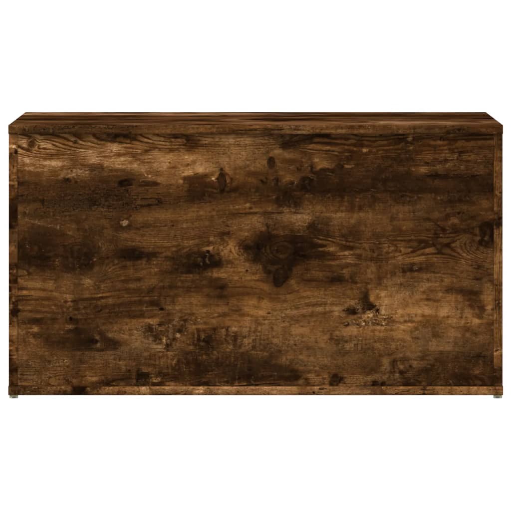 Coffre de rangement Chêne fumé 84x42x46 cm Bois d'ingénierie