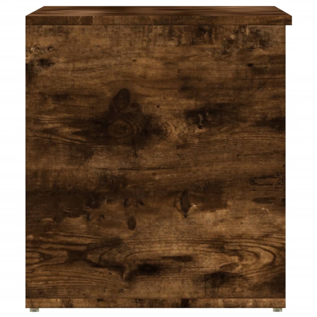 Coffre de rangement Chêne fumé 84x42x46 cm Bois d'ingénierie