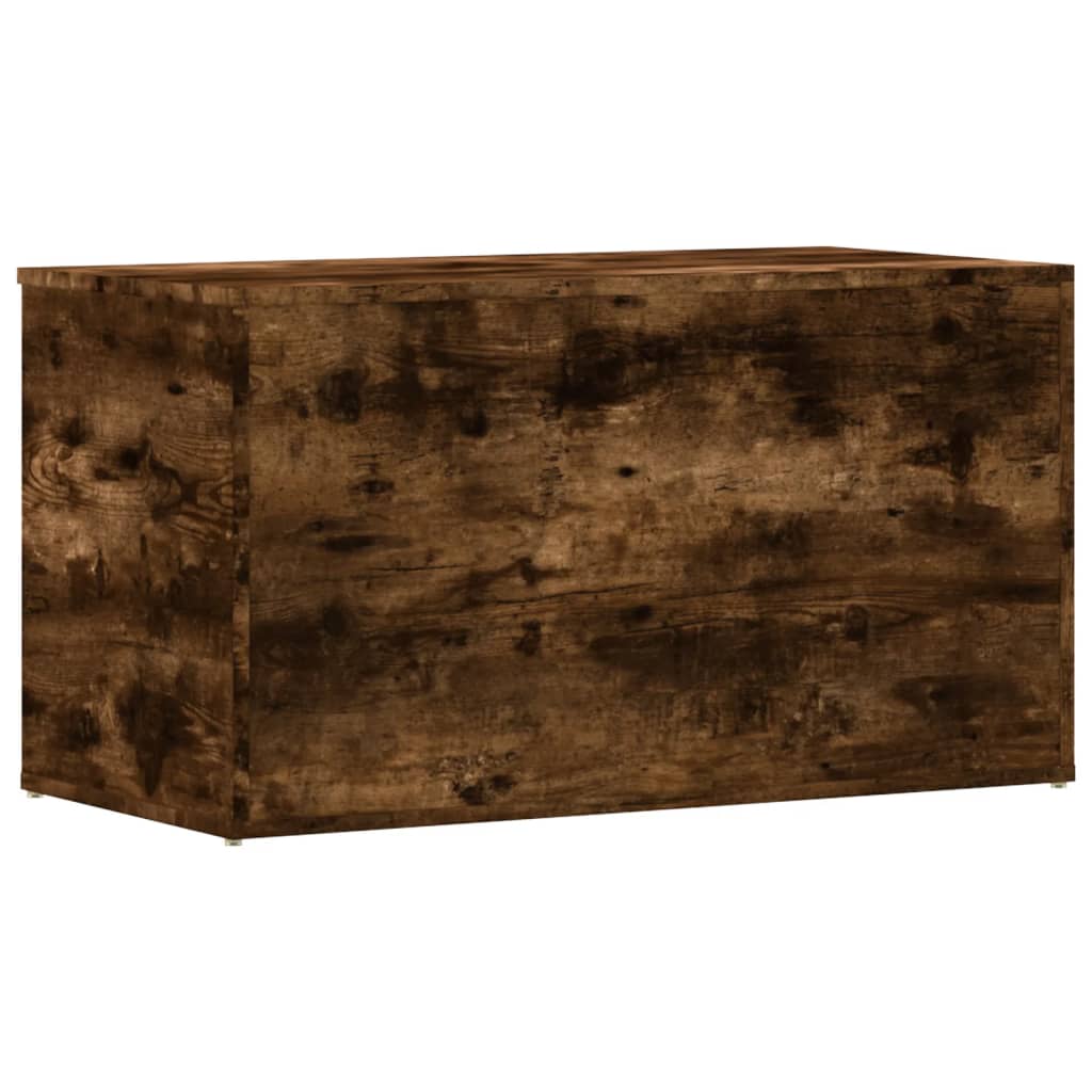Coffre de rangement Chêne fumé 84x42x46 cm Bois d'ingénierie