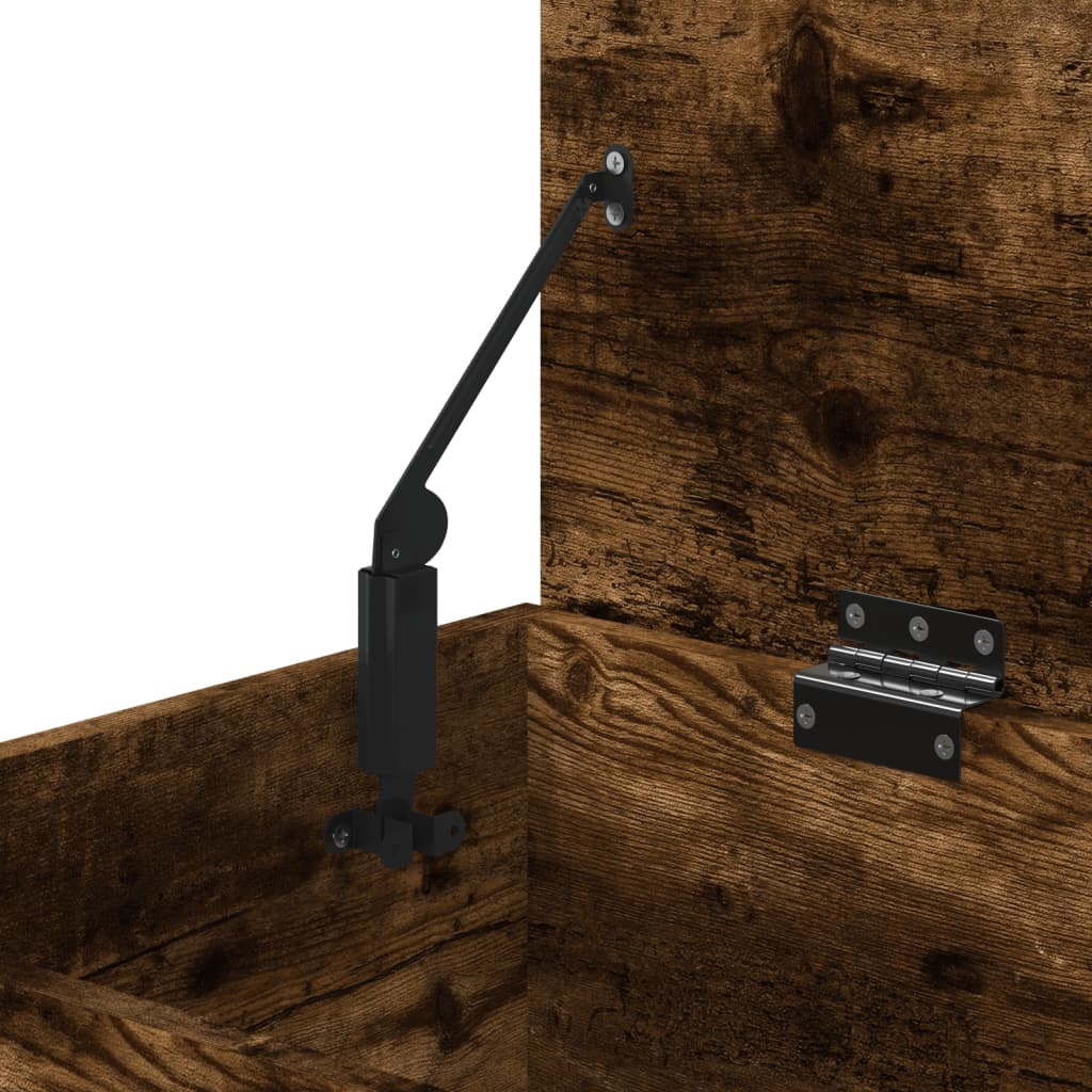 Coffre de rangement Chêne fumé 84x42x46 cm Bois d'ingénierie