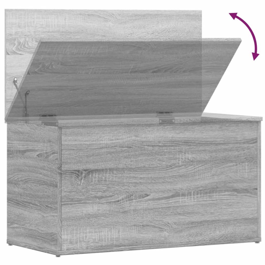 Coffre de rangement Sonoma gris 84x42x46 cm Bois d'ingénierie - XIOS