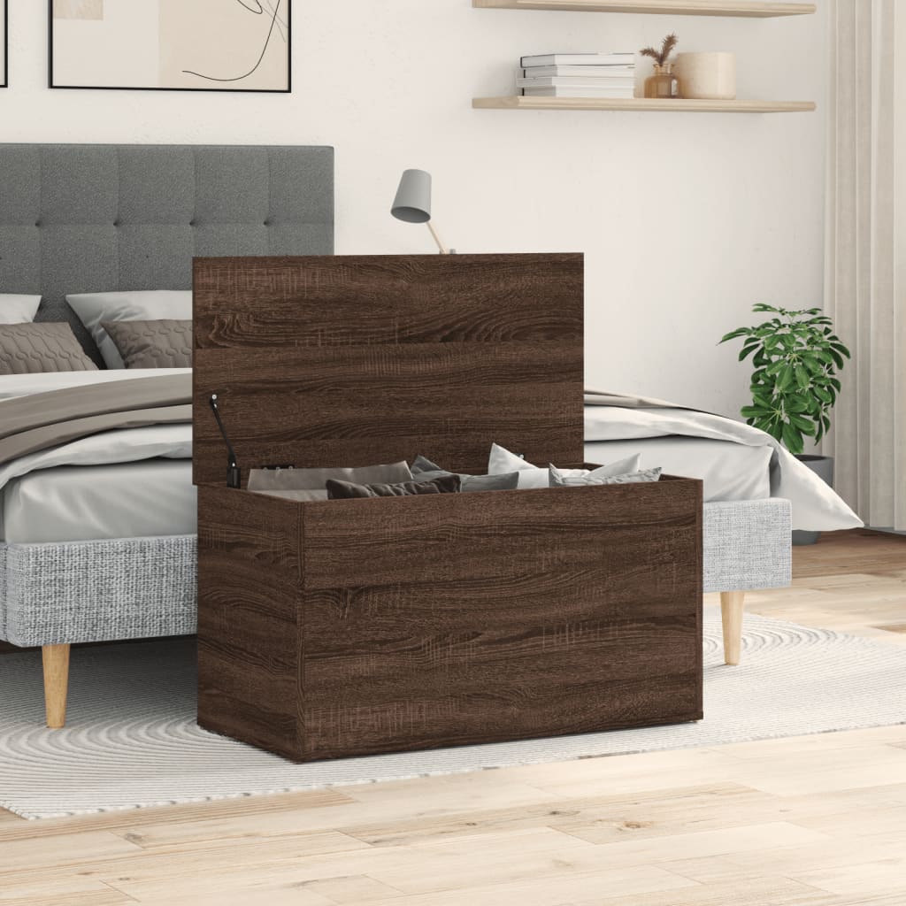 Coffre de rangement Chêne marron 84x42x46 cm Bois d'ingénierie - XIOS