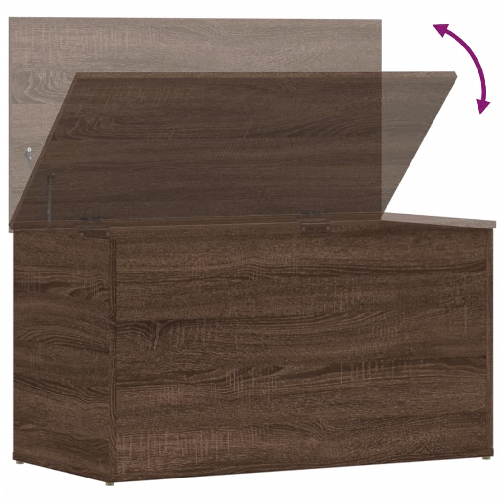 Coffre de rangement Chêne marron 84x42x46 cm Bois d'ingénierie - XIOS