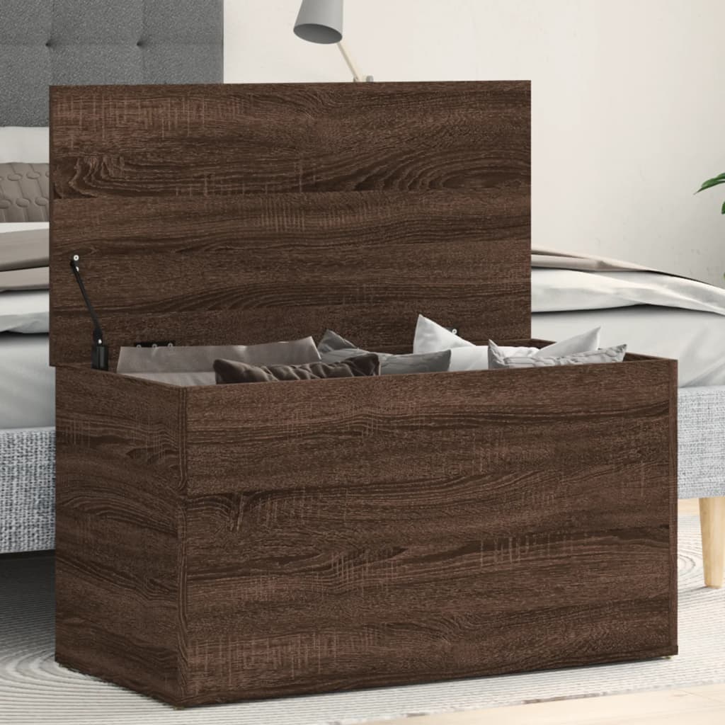 Coffre de rangement Chêne marron 84x42x46 cm Bois d'ingénierie - XIOS