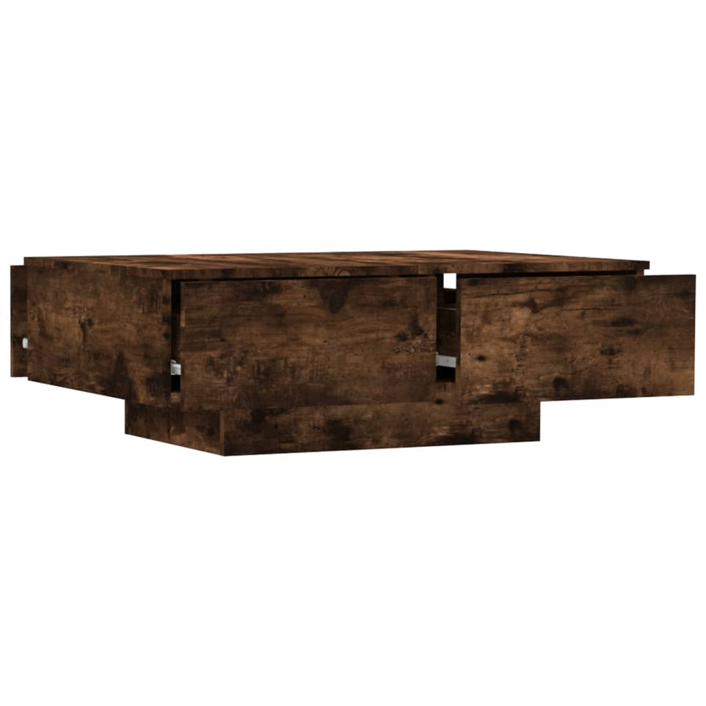 Table basse Chêne fumé 90x60x31 cm Bois d'ingénierie - XIOS
