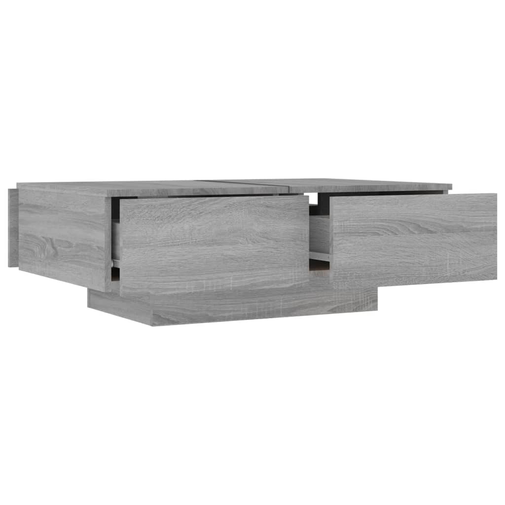 Table basse Sonoma gris 90x60x31 cm Bois d'ingénierie - XIOS