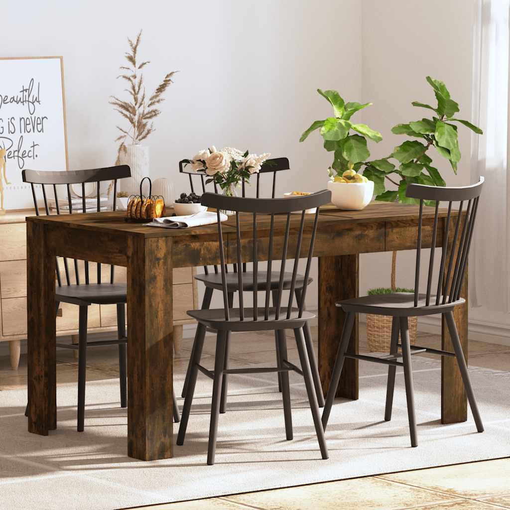 Table à manger chêne fumé 140x74,5x76 cm bois d'ingénierie - XIOS