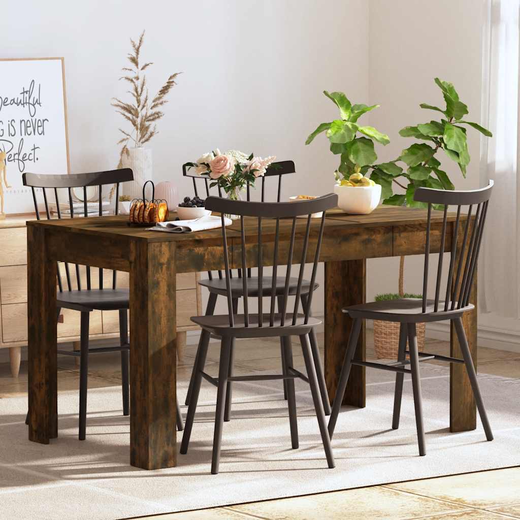 Table à manger chêne fumé 140x74,5x76 cm bois d'ingénierie - XIOS