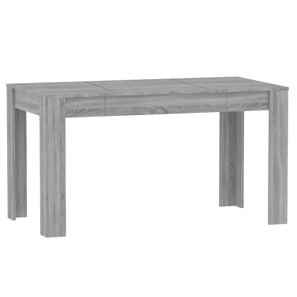Table à dîner Sonoma gris 140x74,5x76 cm Bois d'ingénierie - XIOS