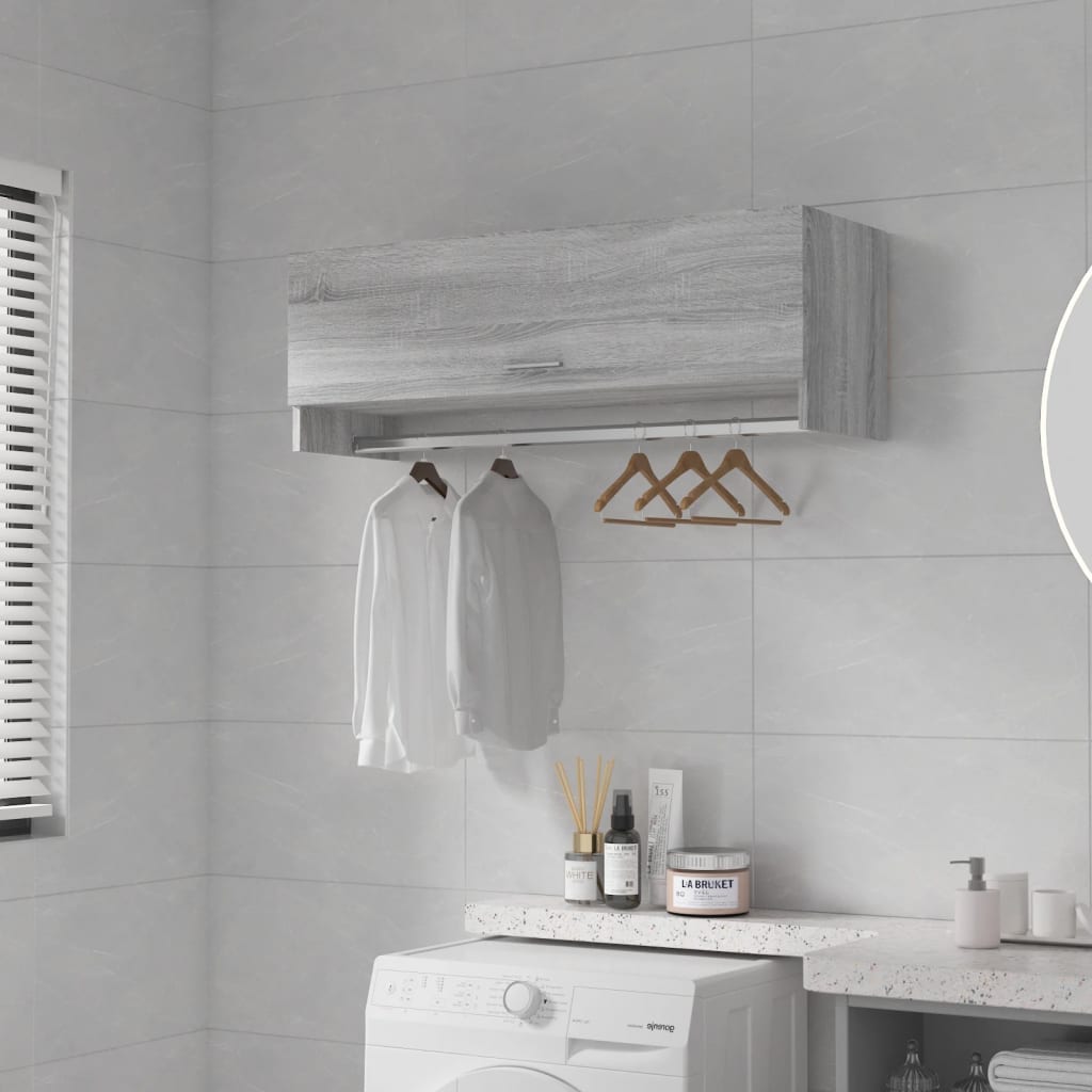 Garde-robe Sonoma gris 100x32,5x35 cm Bois d'ingénierie - XIOS