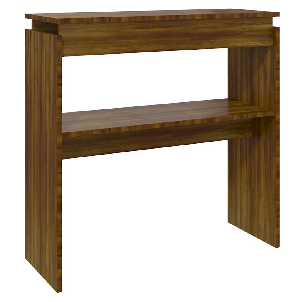 Table console Chêne marron 80x30x80 cm Bois d'ingénierie - XIOS