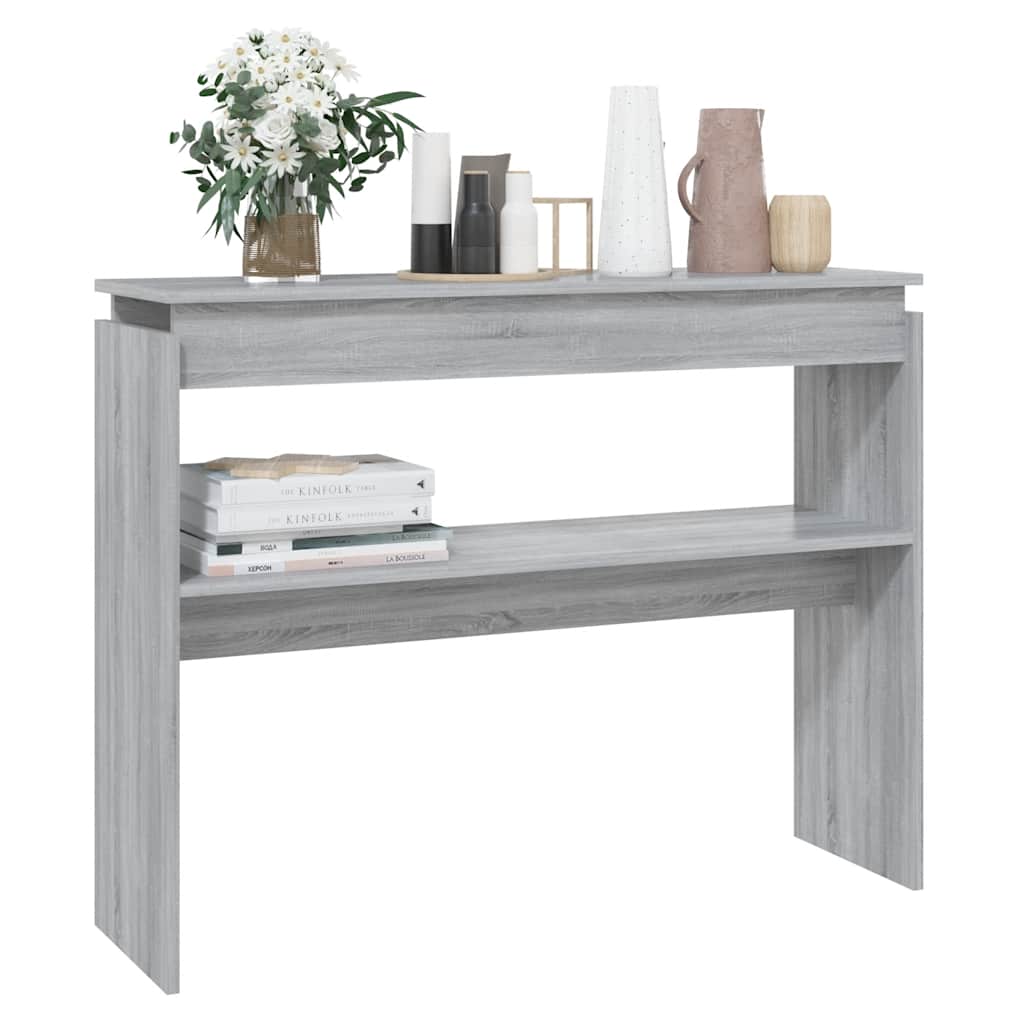 Table console Sonoma gris 102x30x80 cm Bois d'ingénierie - XIOS