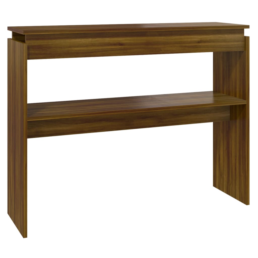 Table console Chêne marron 102x30x80 cm Bois d'ingénierie - XIOS