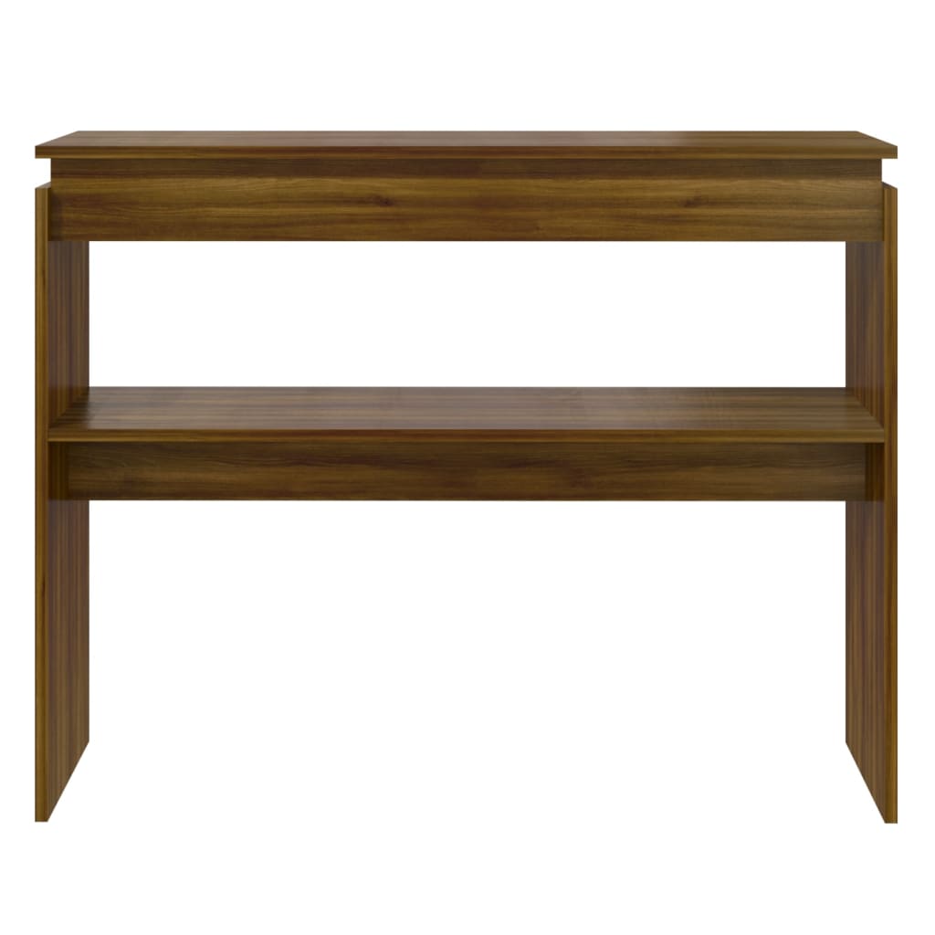 Table console Chêne marron 102x30x80 cm Bois d'ingénierie - XIOS