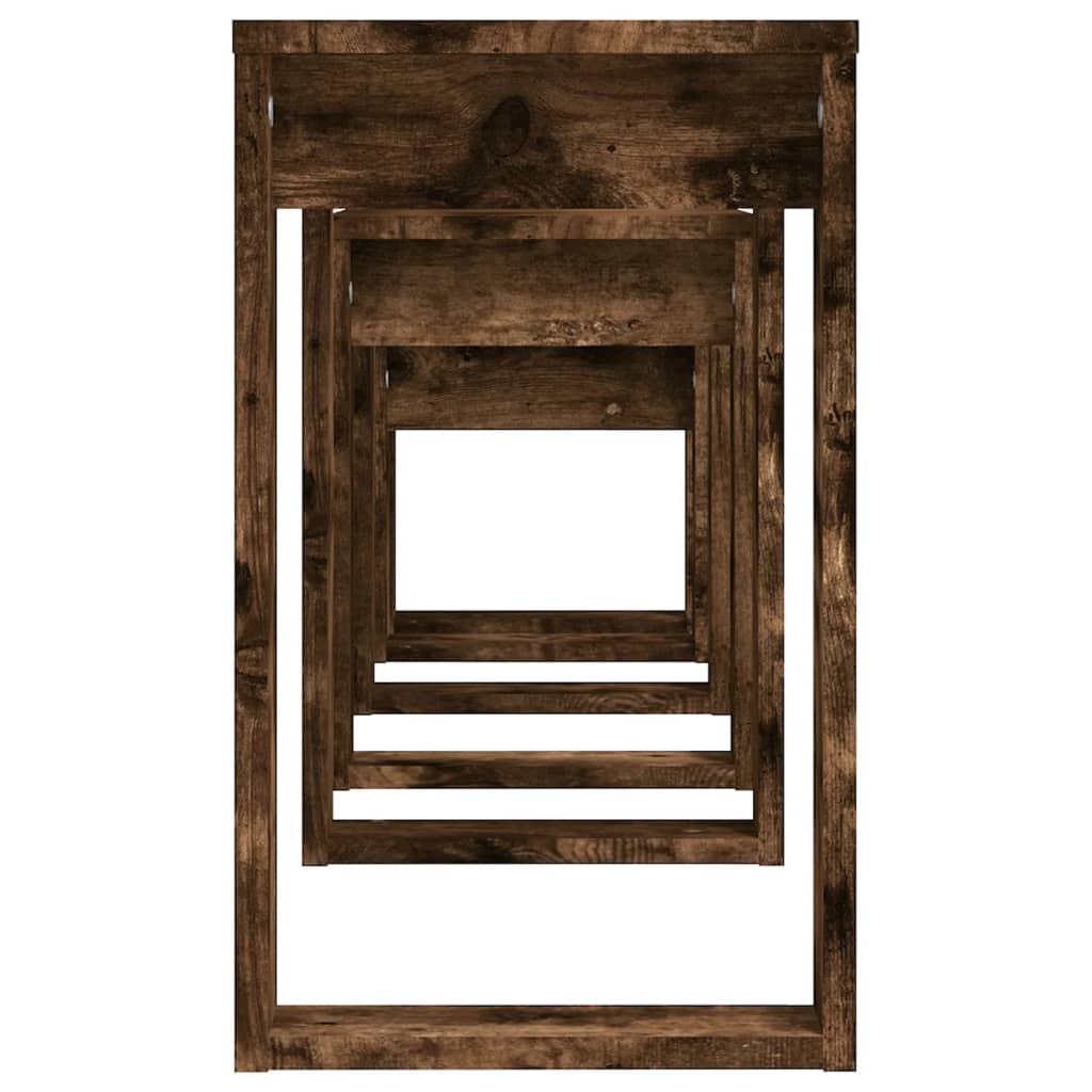 Tables gigognes 3 pcs Chêne fumé Bois d'ingénierie - XIOS