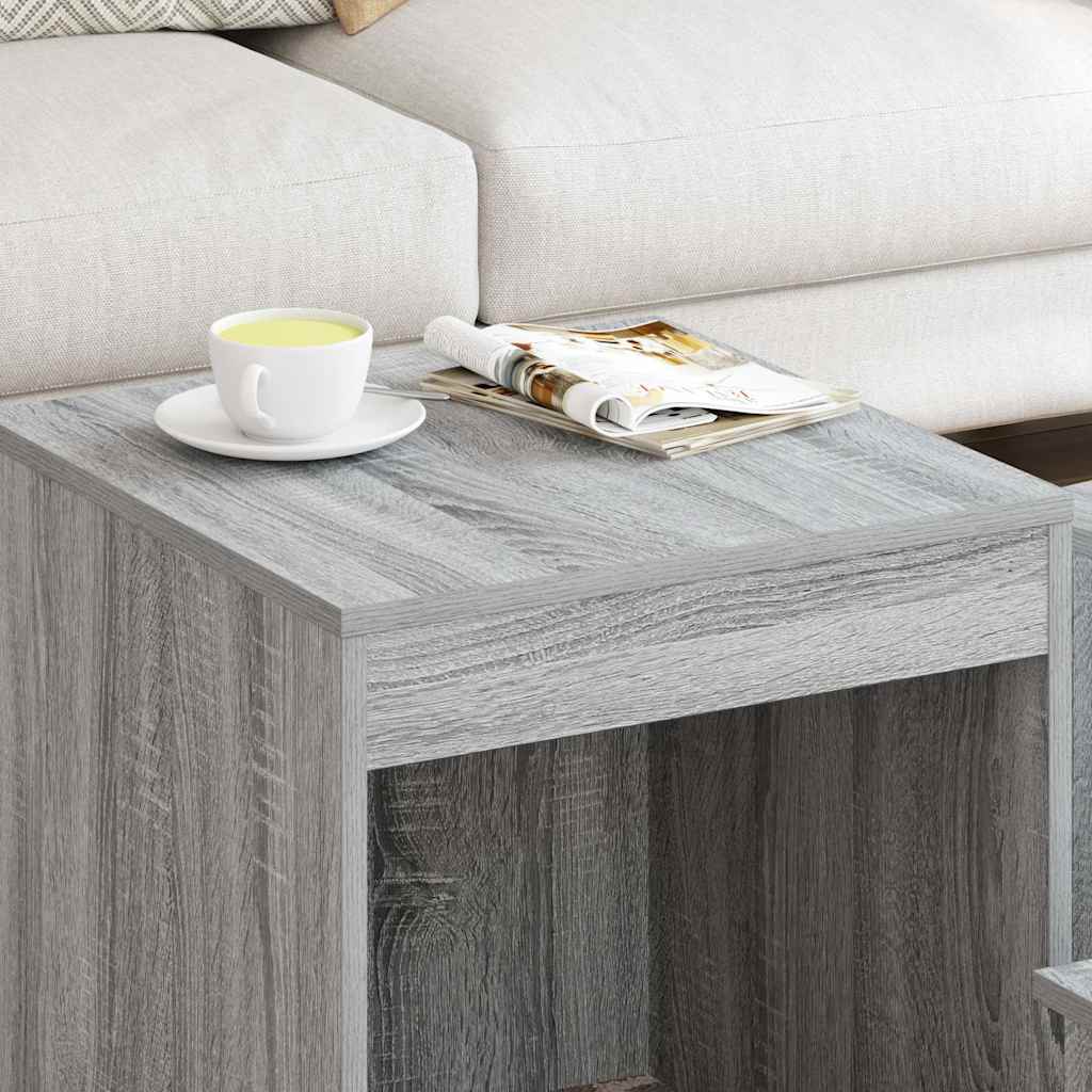 Tables gigognes 3 pcs Sonoma gris Bois d'ingénierie - XIOS