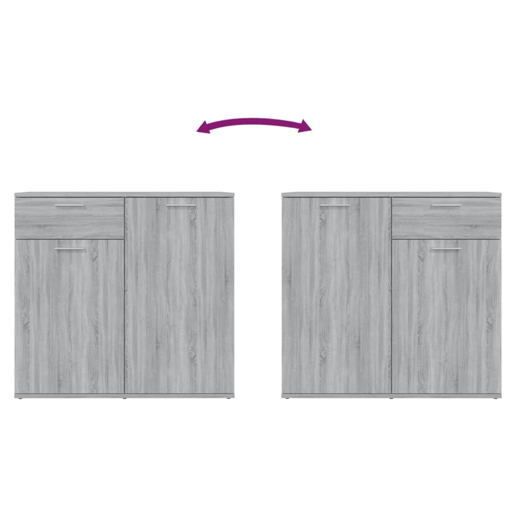 Buffet Sonoma gris 80x36x75 cm Bois d'ingénierie - XIOS