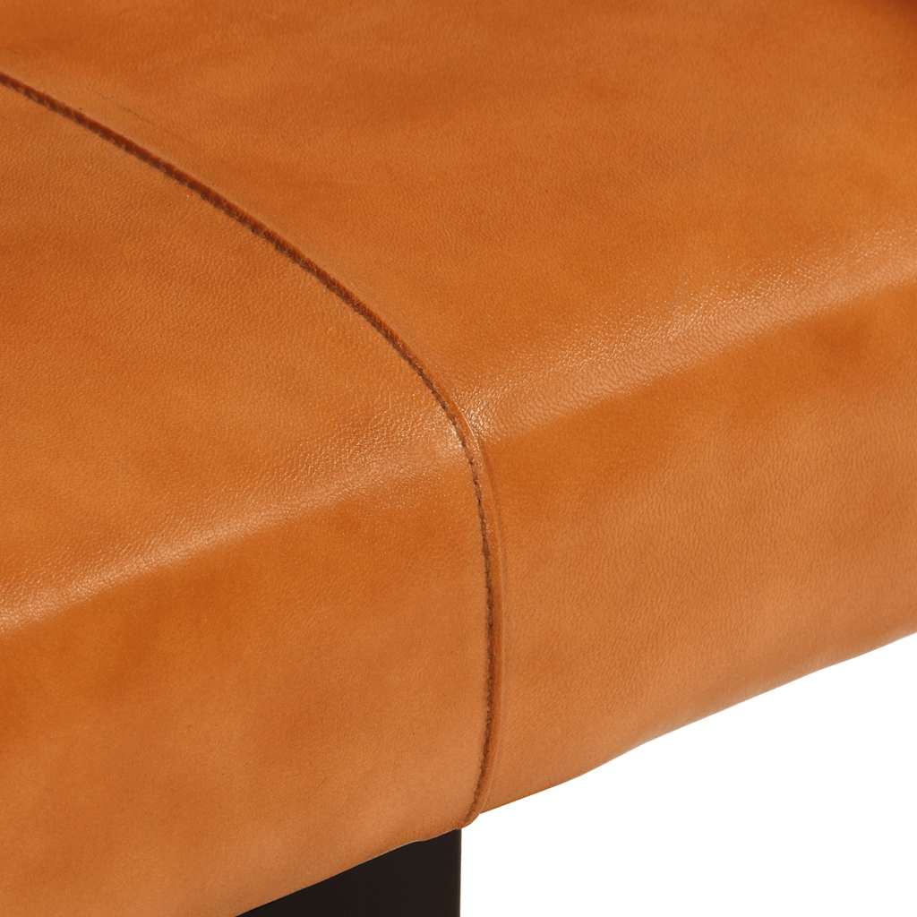 Banc Noir et marron 110 cm Cuir de chèvre véritable - XIOS