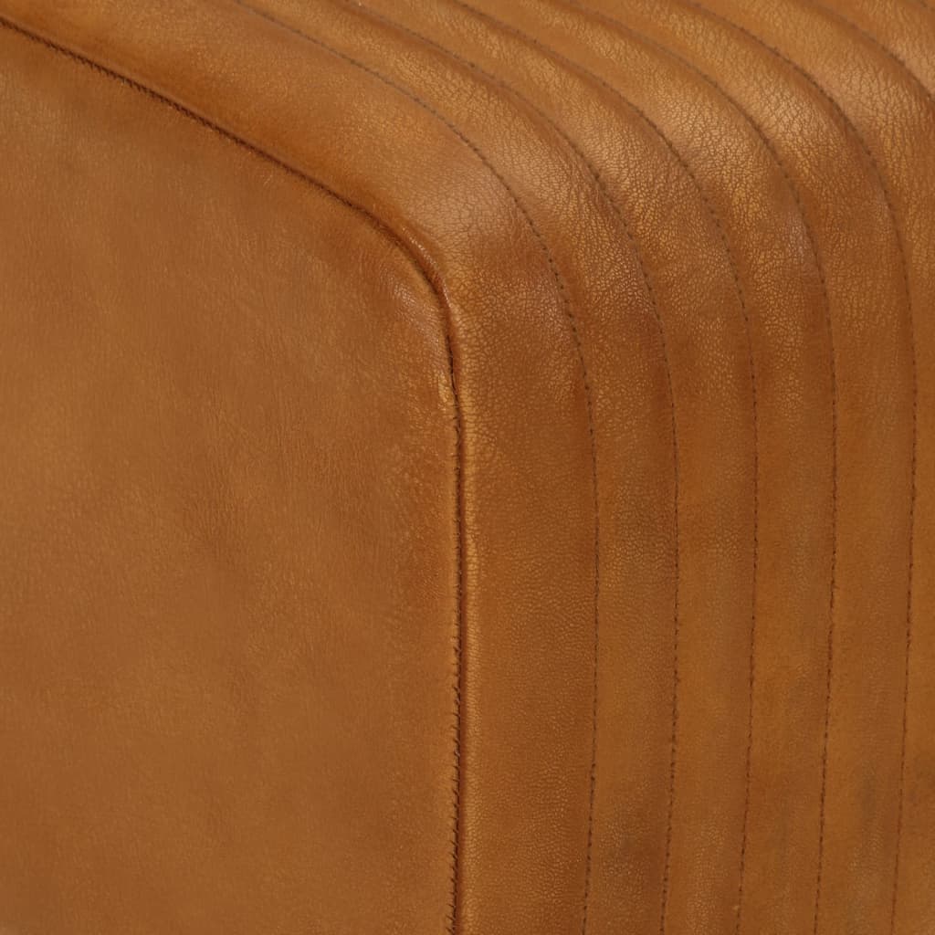 Banc de bok Marron 107 cm Cuir de chèvre véritable - XIOS