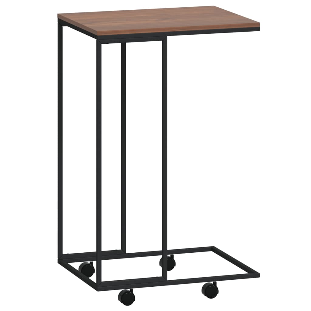 Table d'appoint avec roues Noir 40x30x63,5 cm Bois d'ingénierie - XIOS