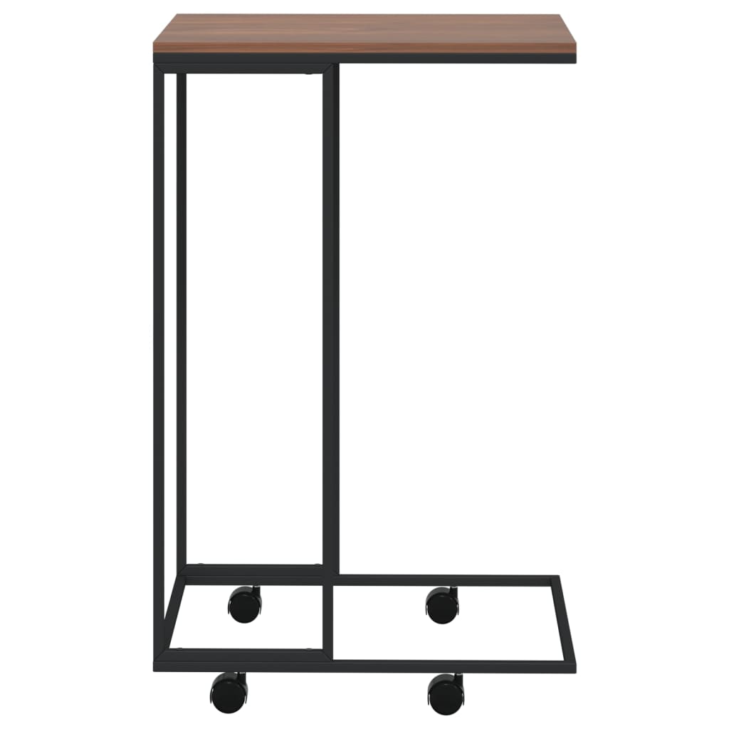 Table d'appoint avec roues Noir 40x30x63,5 cm Bois d'ingénierie - XIOS