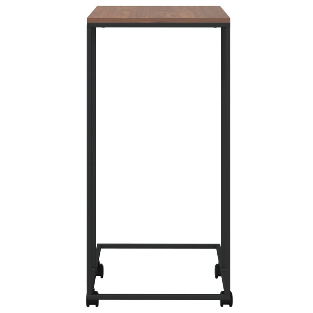 Table d'appoint avec roues Noir 40x30x63,5 cm Bois d'ingénierie - XIOS