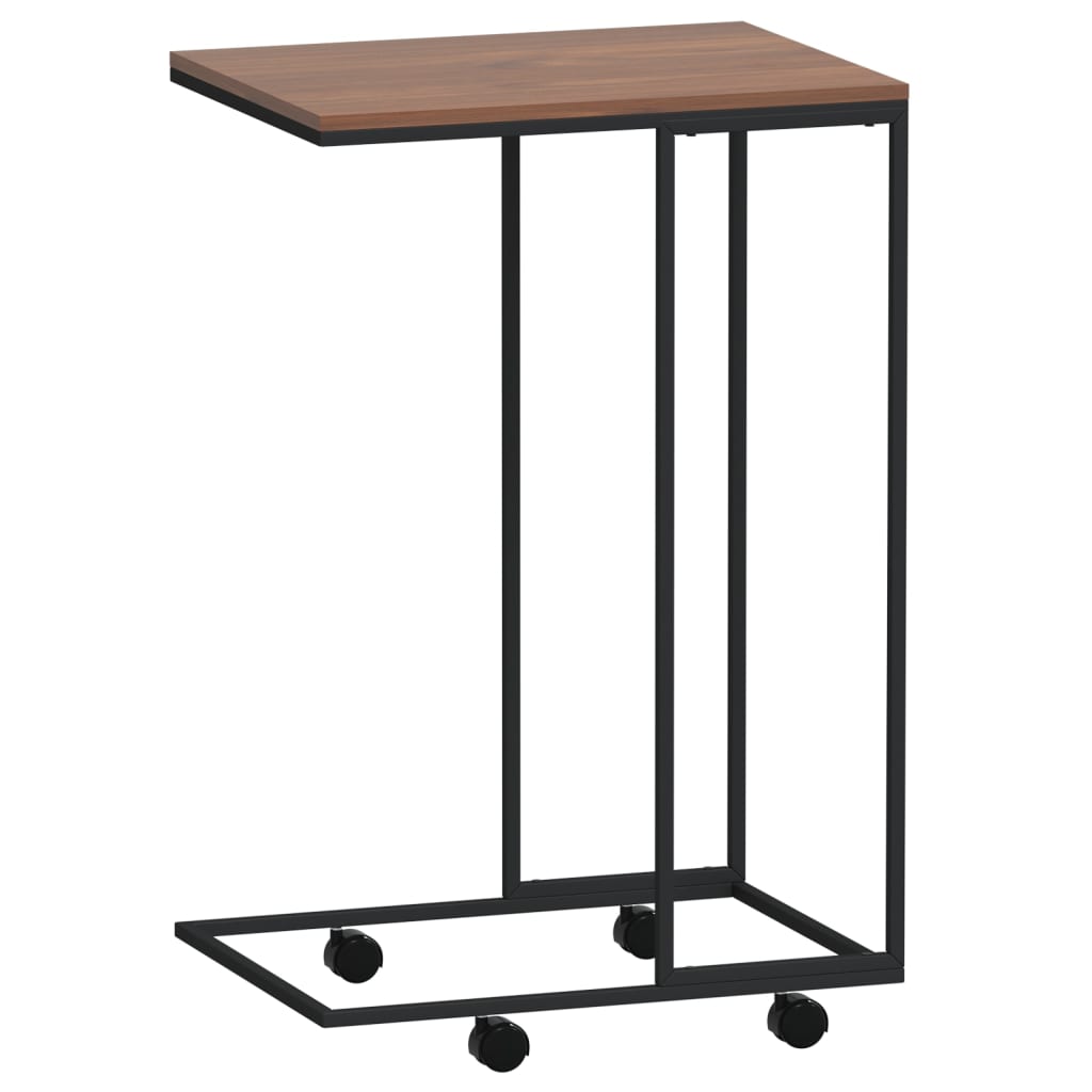 Table d'appoint avec roues Noir 40x30x63,5 cm Bois d'ingénierie - XIOS