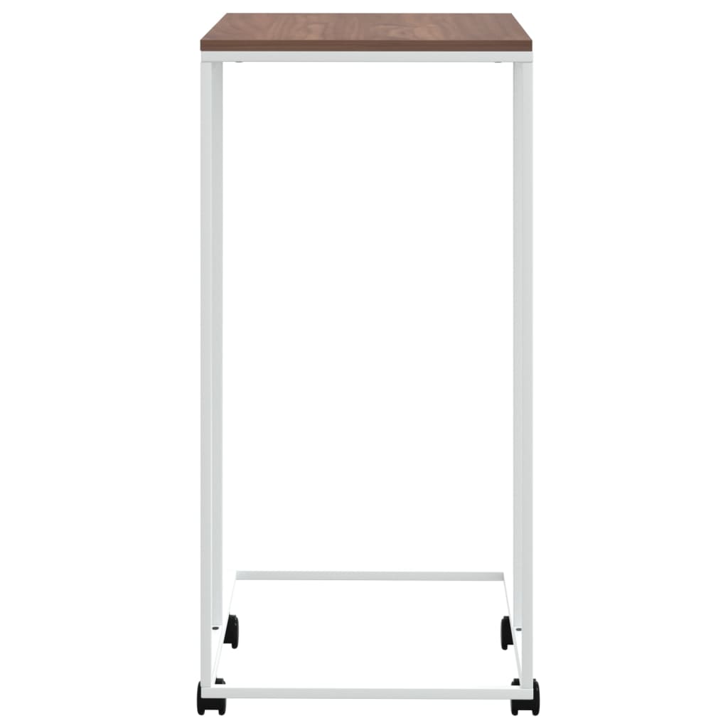 Table d'appoint avec roues Blanc 40x30x63,5cm Bois d'ingénierie - XIOS