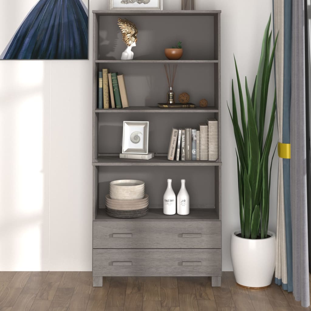 Buffet HAMAR Bois massif de pin Gris clair - XIOS