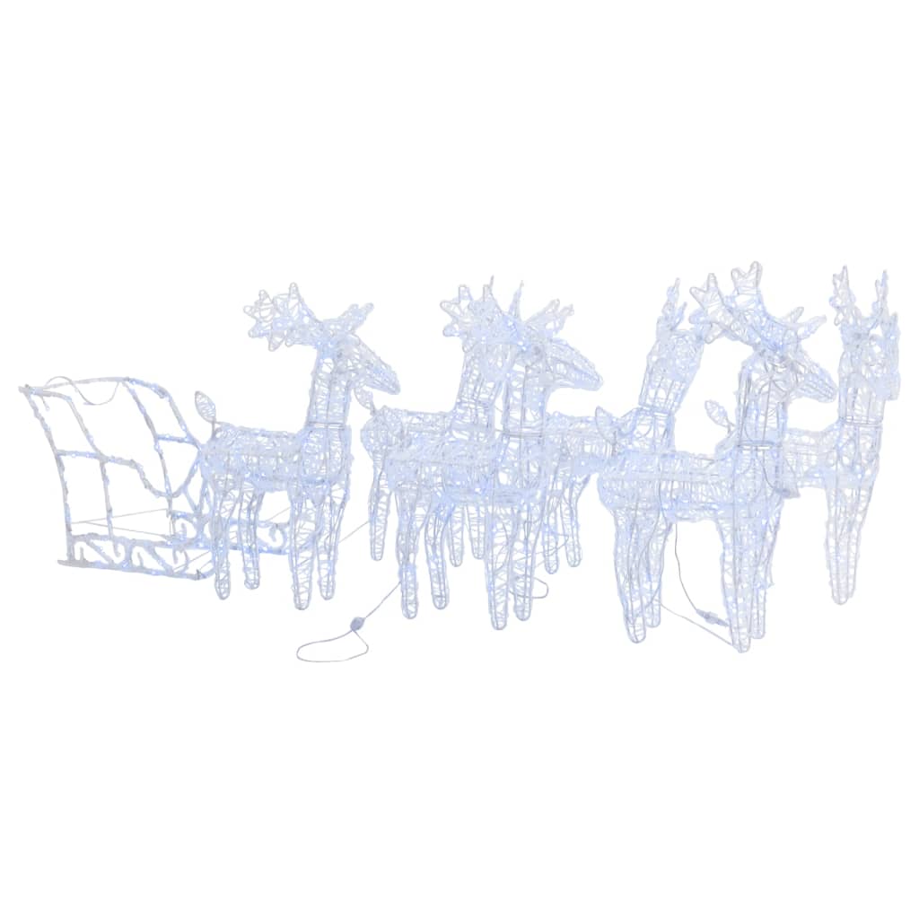 Décoration de Noël Rennes et traîneau 320 LED Acrylique - XIOS