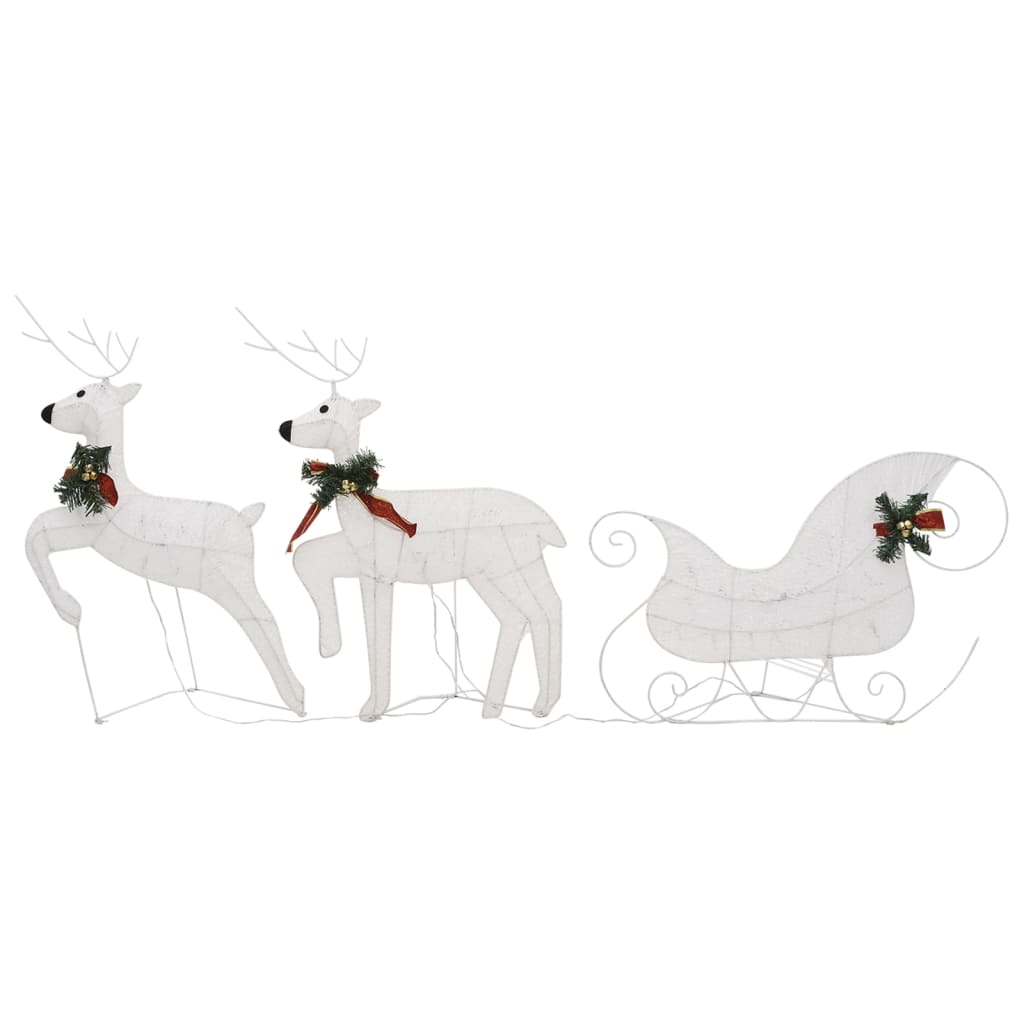 Décoration de Noël Renne et traîneau 100 LED extérieur blanc - XIOS