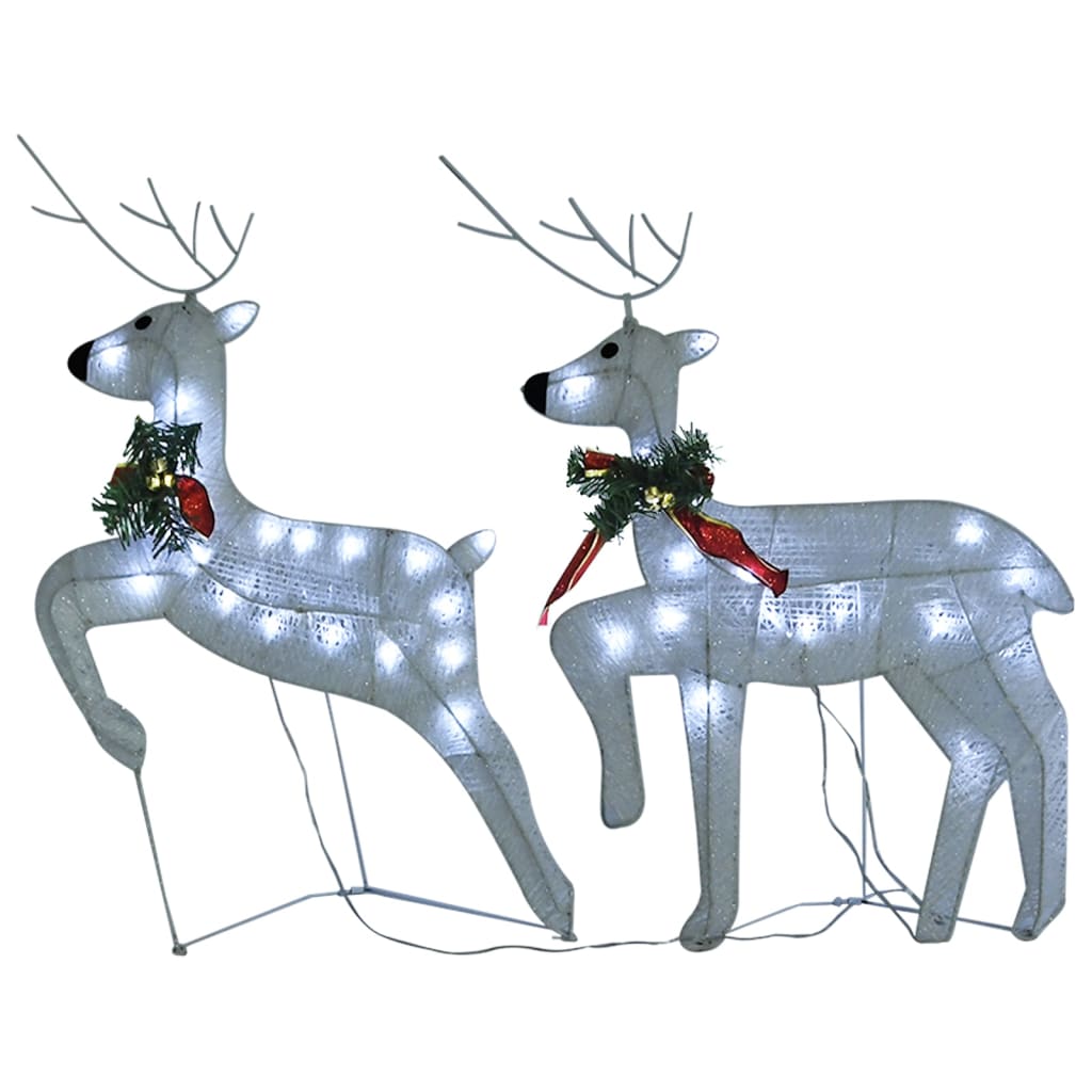 Décoration de Noël Renne et traîneau 100 LED extérieur blanc - XIOS