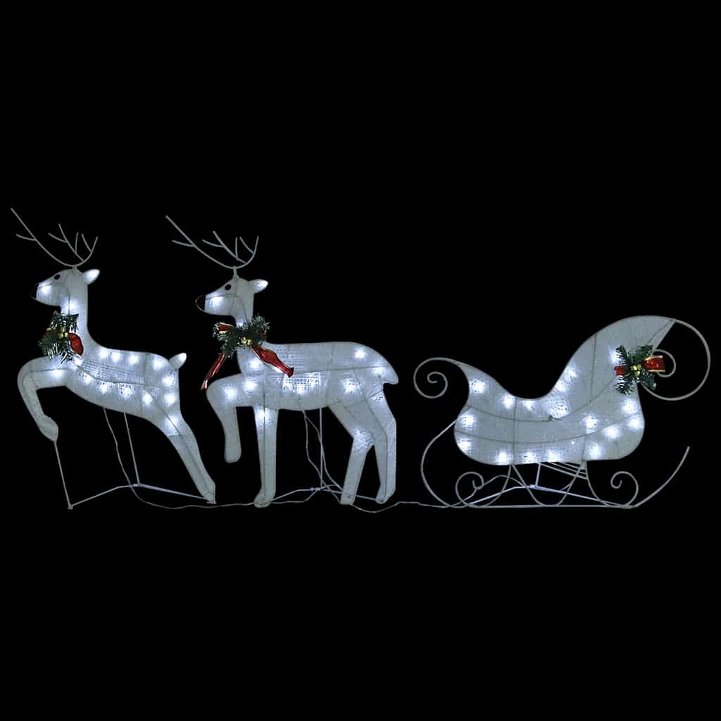 Décoration de Noël Renne et traîneau 140 LED extérieur blanc - XIOS