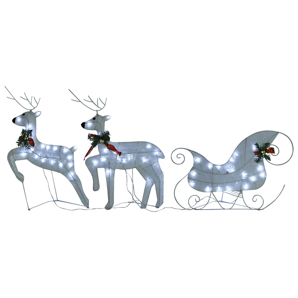 Décoration de Noël Renne et traîneau 140 LED extérieur blanc - XIOS