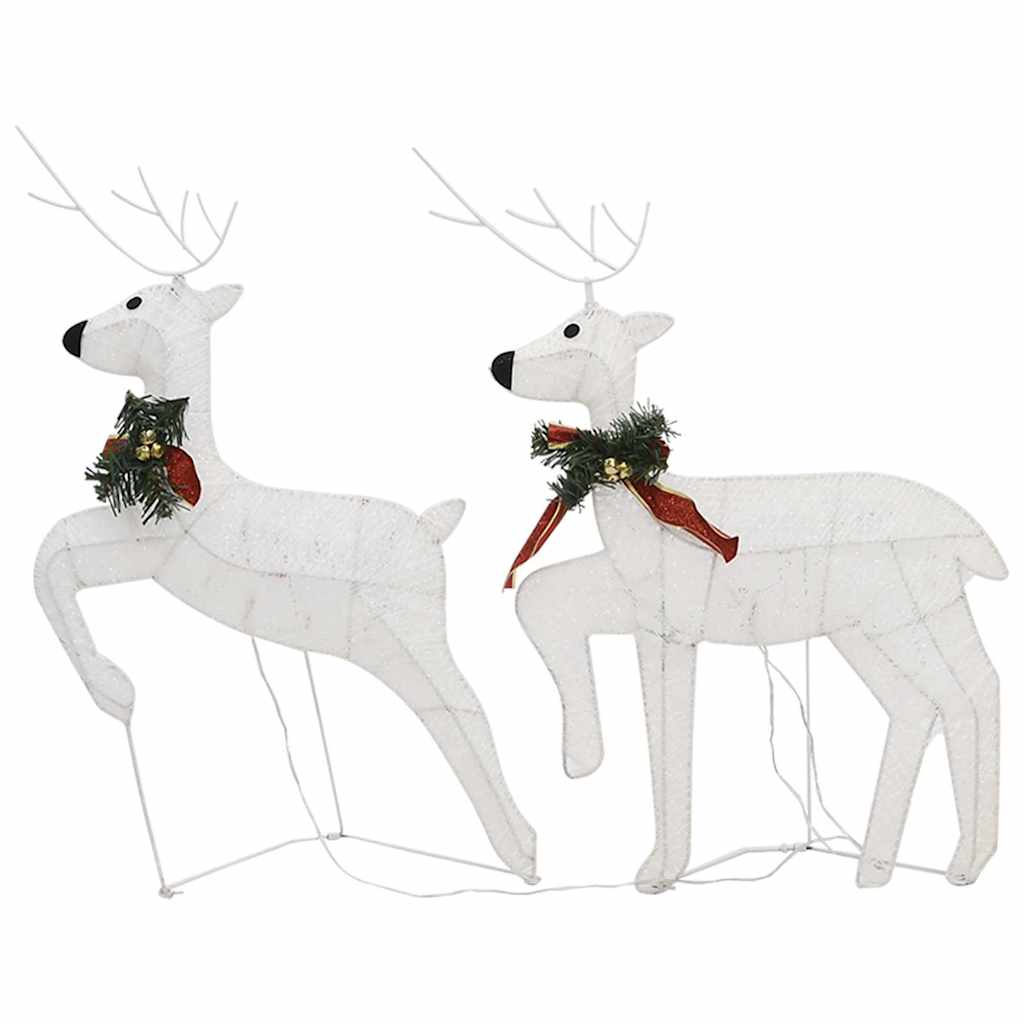 Décoration de Noël Renne et traîneau 140 LED extérieur blanc - XIOS