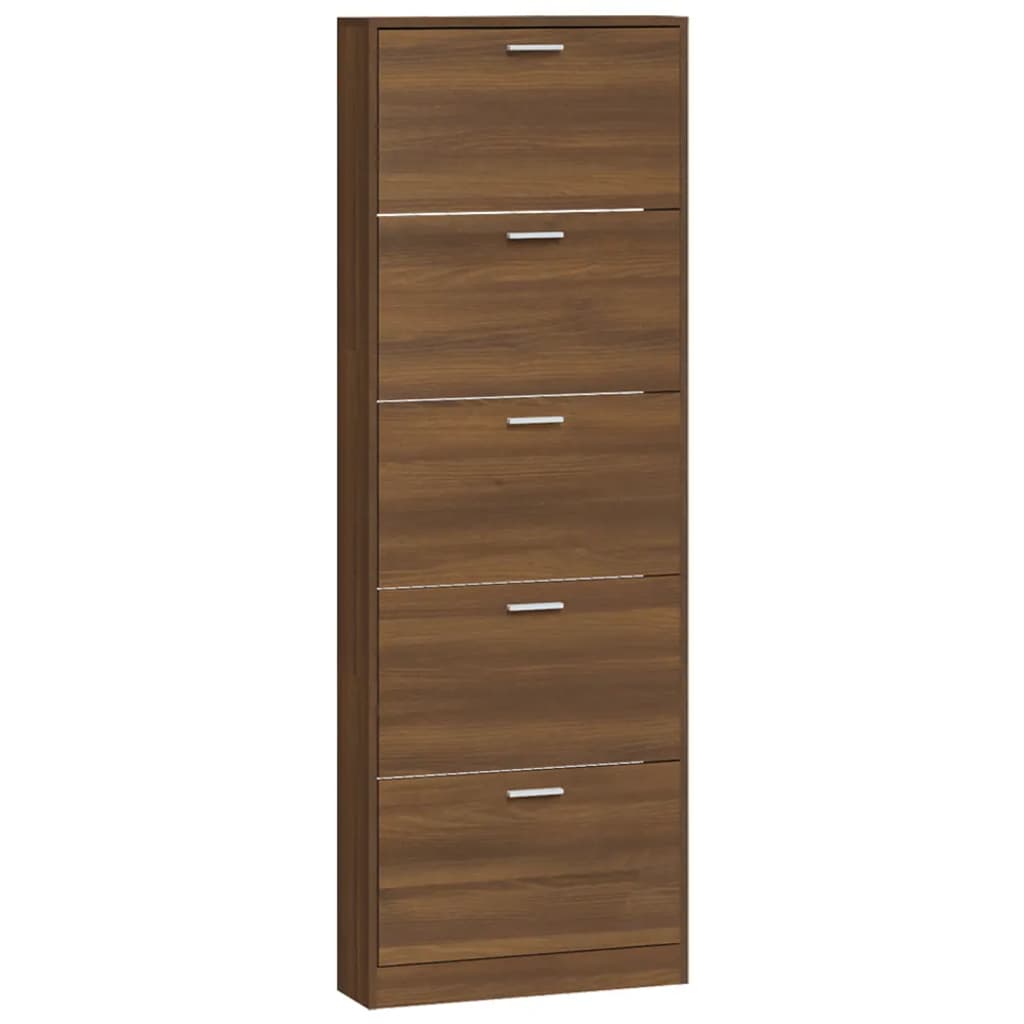 Armoire à chaussures Chêne marron 59x17x169cm Bois d'ingénierie - XIOS