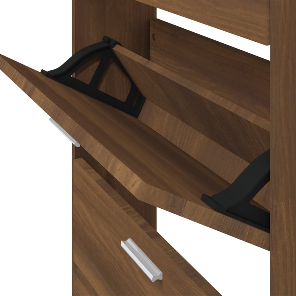 Armoire à chaussures Chêne marron 59x17x169cm Bois d'ingénierie - XIOS