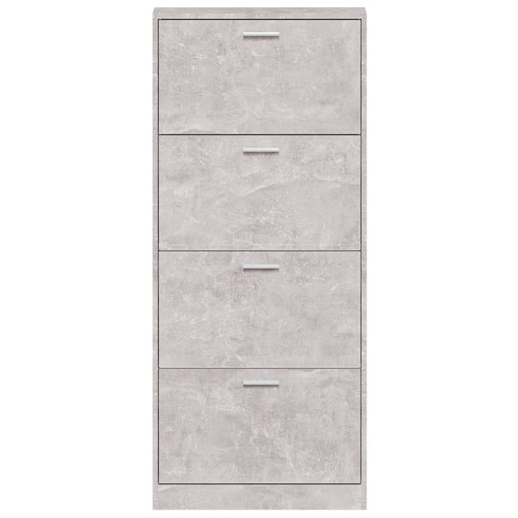 Armoire à chaussures Gris béton 59x17x150 cm Bois d'ingénierie - XIOS