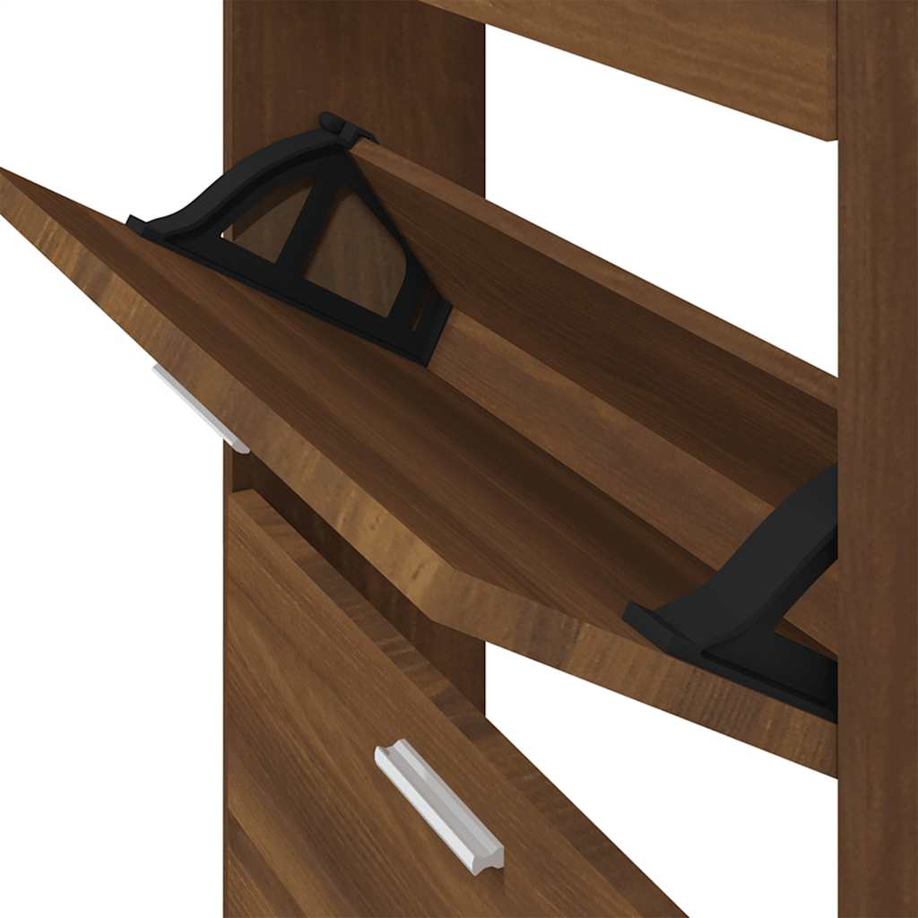 Armoire à chaussures Chêne marron 59x17x150cm Bois d'ingénierie - XIOS
