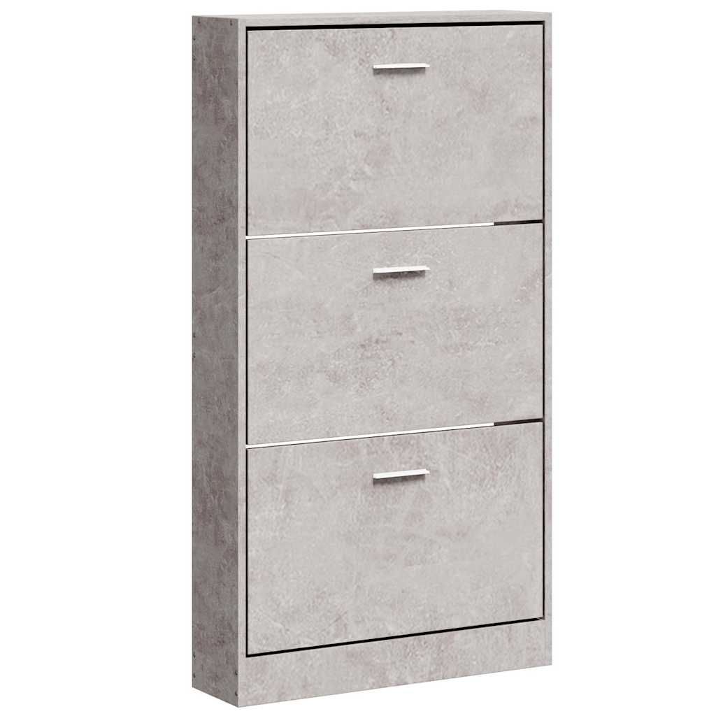 Armoire à chaussures Gris béton 59x17x108 cm Bois d'ingénierie - XIOS