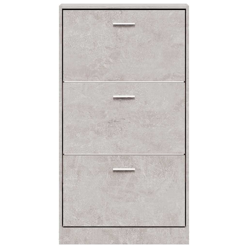 Armoire à chaussures Gris béton 59x17x108 cm Bois d'ingénierie - XIOS
