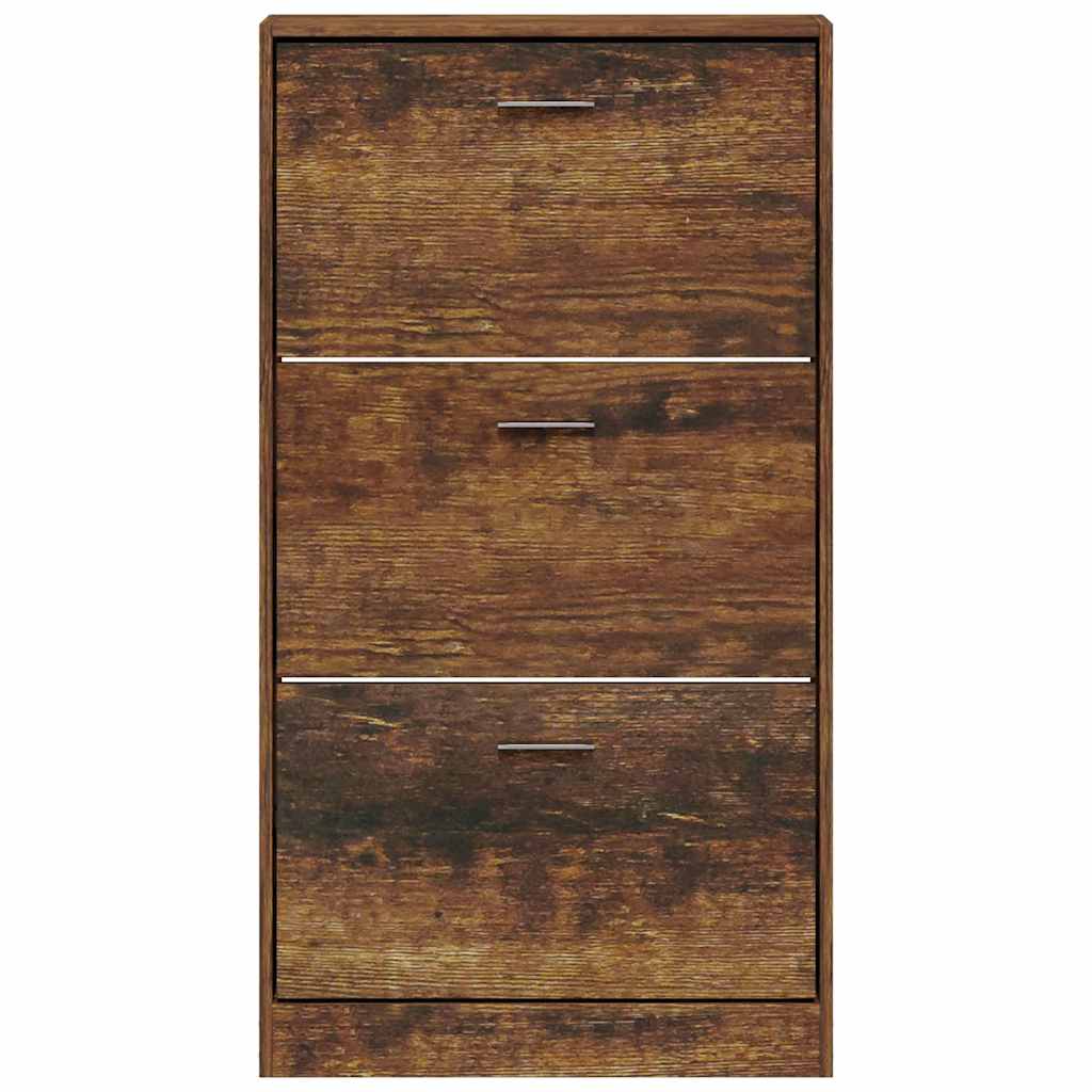 Armoire à chaussures Chêne fumé 59x17x108 cm Bois d'ingénierie - XIOS