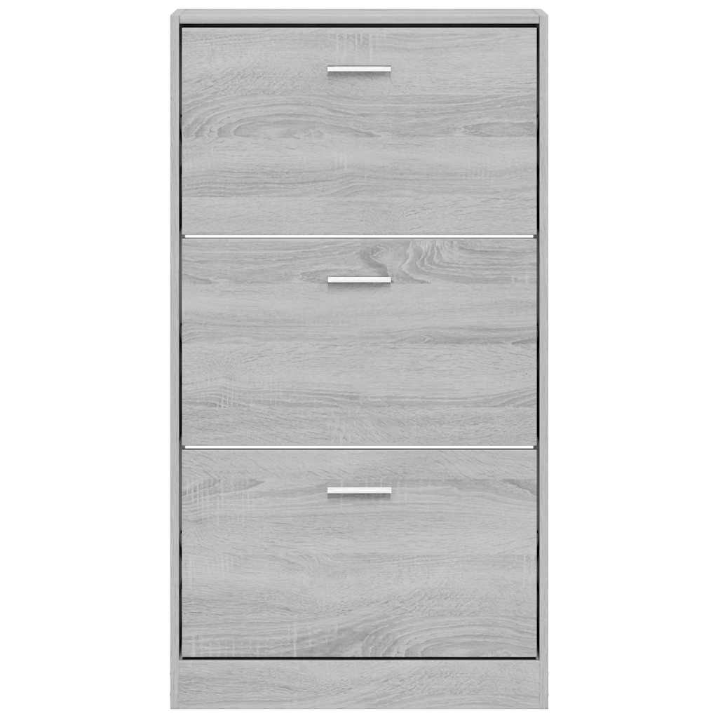 Armoire à chaussures Sonoma gris 59x17x108 cm Bois d'ingénierie - XIOS