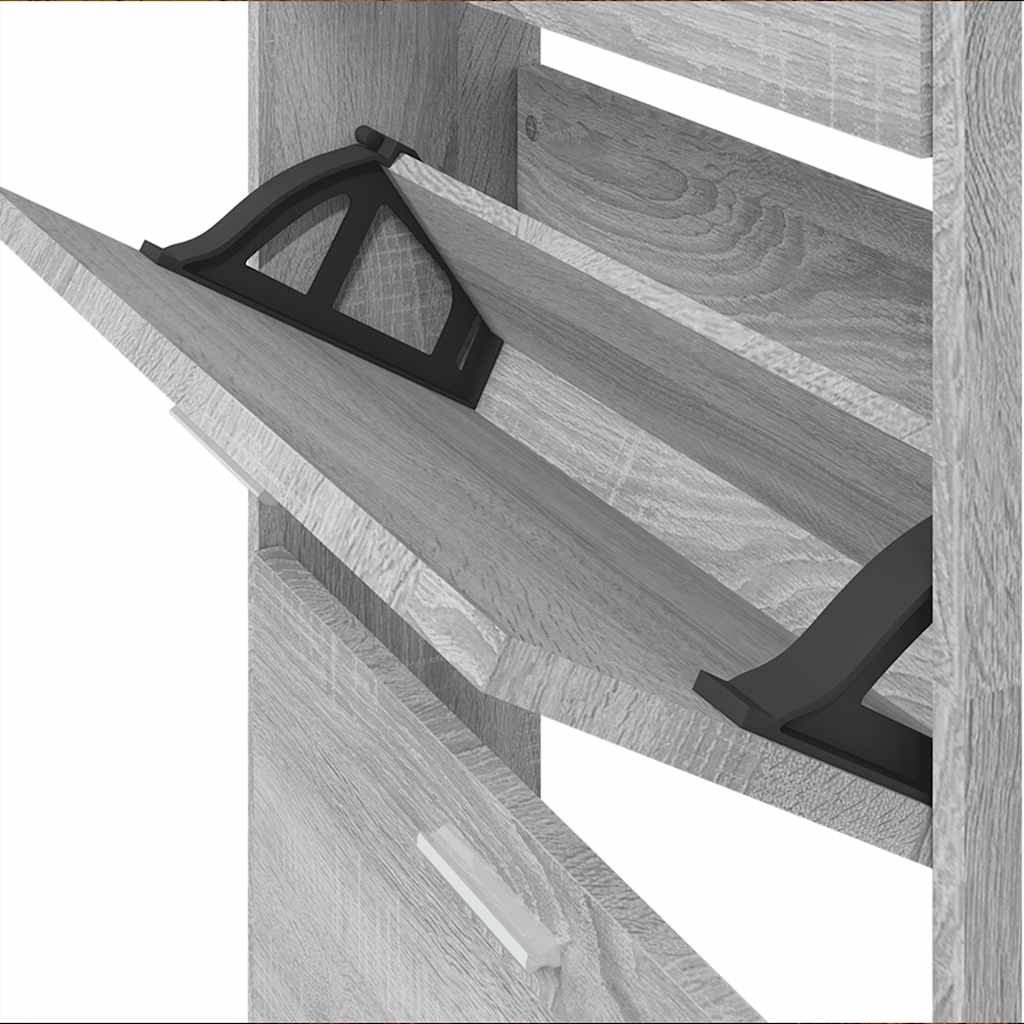 Armoire à chaussures Sonoma gris 59x17x108 cm Bois d'ingénierie - XIOS