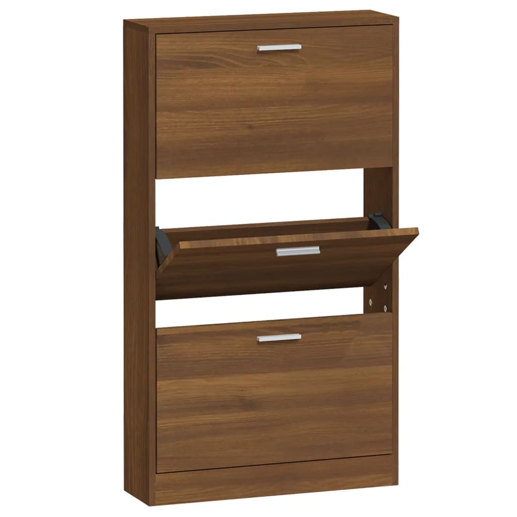 Armoire à chaussures Chêne marron 59x17x108cm Bois d'ingénierie - XIOS