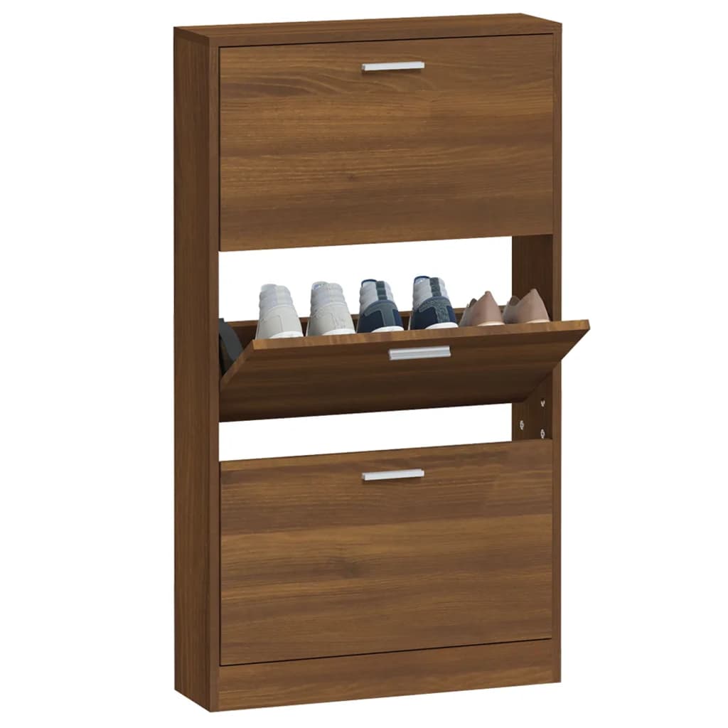 Armoire à chaussures Chêne marron 59x17x108cm Bois d'ingénierie - XIOS
