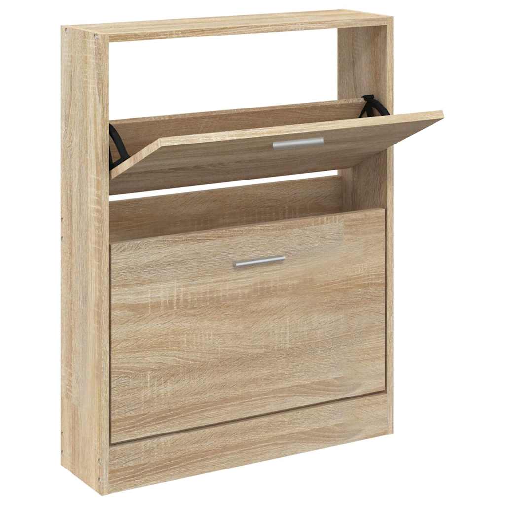 Meuble à chaussures Chêne 59x17x81 cm Bois d'ingénierie - XIOS