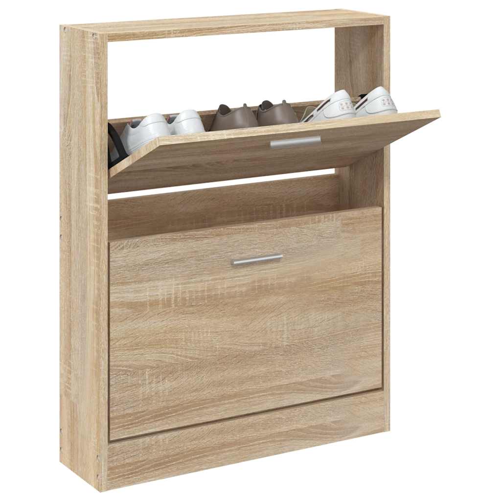 Meuble à chaussures Chêne 59x17x81 cm Bois d'ingénierie - XIOS