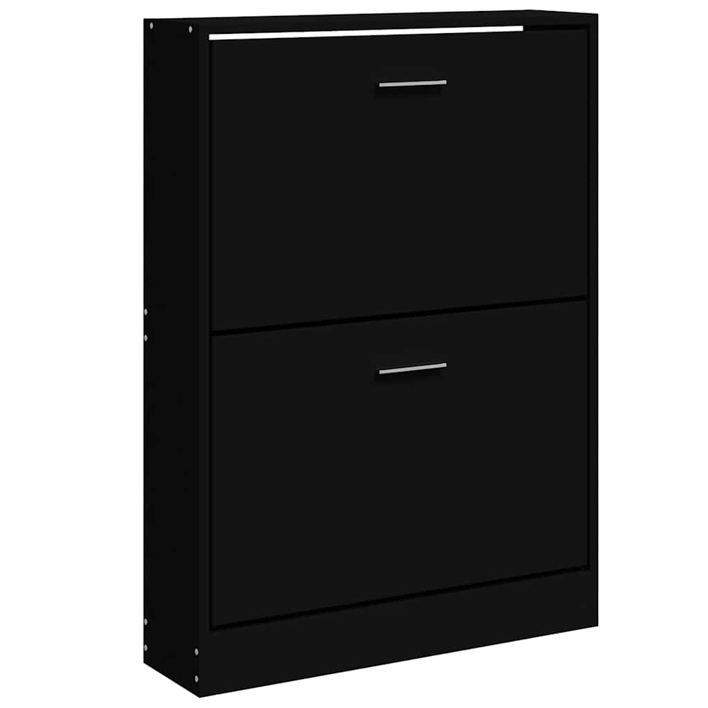 Armoire à chaussures Noir 59x17x81 cm Bois d'ingénierie - XIOS
